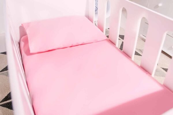 JOGO LENCOL MINI BERCO 2 PECAS ROSA