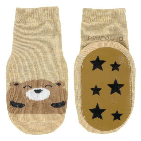 MEIA SOLADO ANTIDERRAPANTE 16-20 BEGE/URSO