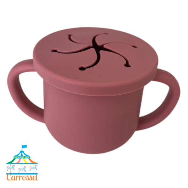 COPO SILICONE CANUDO/SNACK ROSA - Imagem 3