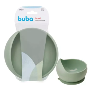 BOWL SILICONE C/ VENTOSA VERDE