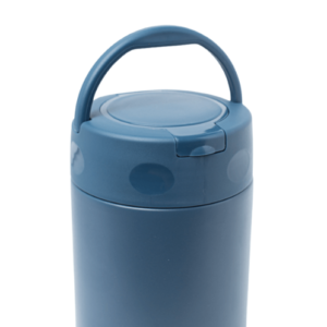 POTE TERMICO COM TALHER 500ML AZUL ESCURO